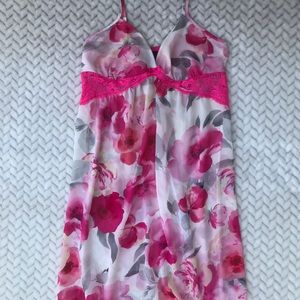 Sheer floral nightgown